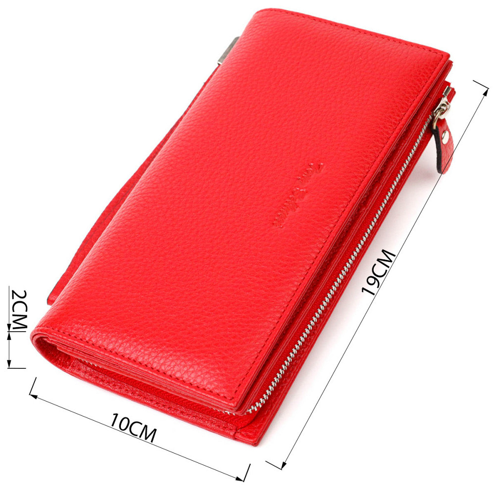 Модный женский клатч с блоком для кредитных карт из натуральной кожи Tony Bellucci 22034 Красный Киев - изображение 3