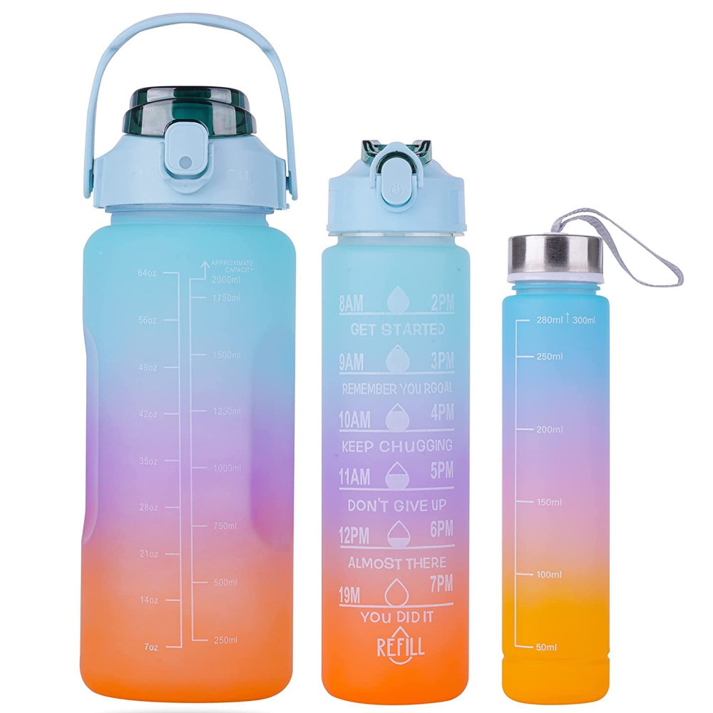 Набор бутылок для воды 3шт (300мл,900мл,2000мл) SBR Киев - изображение 1