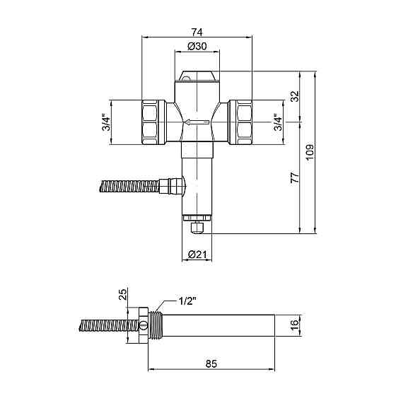 Клапан теплового скидання Icma 3/4" No608 Київ