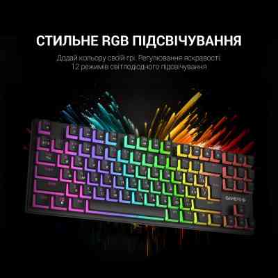 Клавіатура GamePro MK80R Red Switch RGB USB Black (MK80R) Вінниця