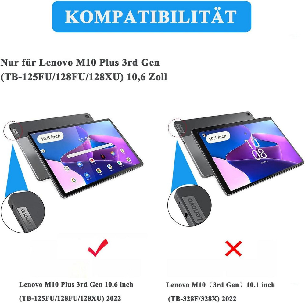 Чехол клавиатура для Lenovo Tab M10 Plus (3-го покаления) 10,6