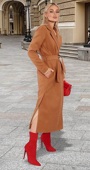 Кашемірове пальто з розрізами (46) Київ - фото 5