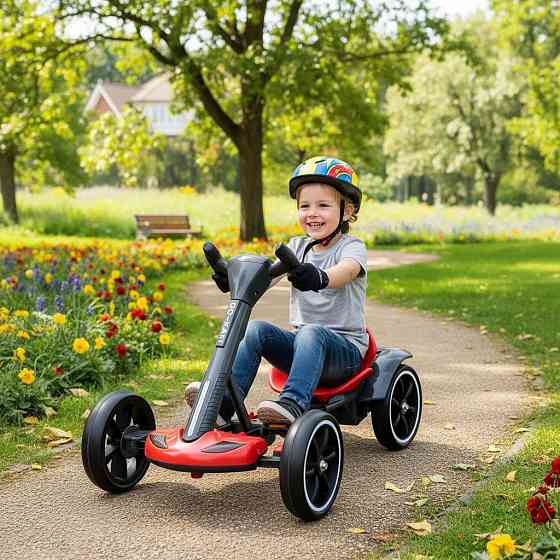 Электрокарт детский 6км/час, до 50кг, 86х54х48.5см, HL-B6, Красный / Электрический карт складной / Детский электромобиль Киев