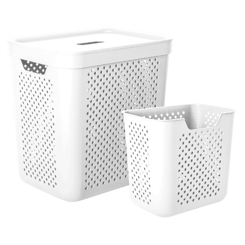Кошик для білизни 35л з органайзером білий Simple Алеана Житомир - изображение 2