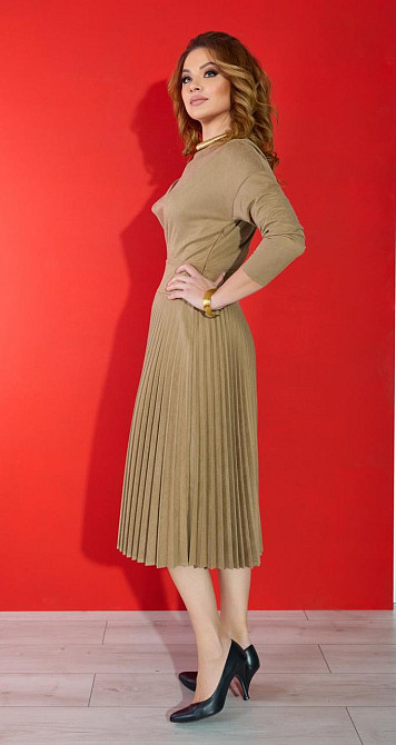 Стильне замшеве плаття плісе (48) Київ - фото 6