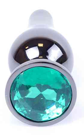 Анальна пробка Boss Series - Jewellery Dark Silver BUTT PLUG Green, BS6400060 Sex Aura Київ
