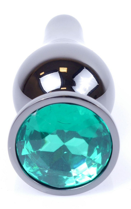 Анальна пробка Boss Series - Jewellery Dark Silver BUTT PLUG Green, BS6400060 Sex Aura Київ - фото 2