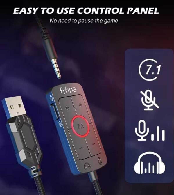 Fifine H9 Ampligame - Ігрові навушники, гарнітура для ПК Харків - фото 4