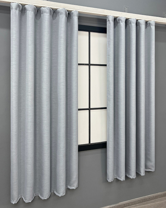 Комплект коротких штор VR-Textil Блекаут двосторонній Scandi № 1899ш Сіро-блакитний 130х170 см 2 шт (35-0431) Київ - фото 3
