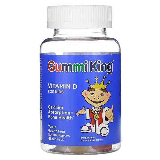 Вітамін Д Gummi King Vitamin D for Kids 600 IU 60 Gummies Луцьк