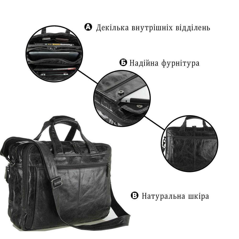 Сумка мужская Vintage 14364 Болотная Киев - изображение 8