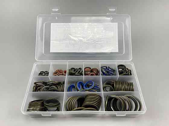 Набір шайб із гумовими кільцями (245 шт.) для будь-якої гідравліки. (12 різновидів; від М6 до М30) Мукачево