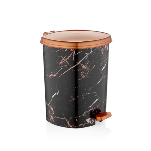 Відро для сміття 11л з малюнком чорний мармур Decor ELIF Житомир