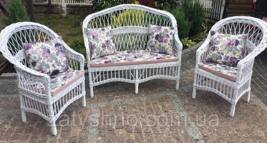 Меблі з лози біла з диваном Київ - фото 3