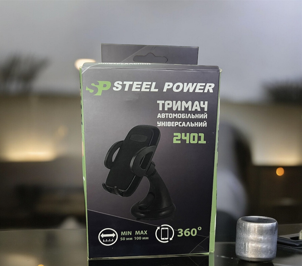 Тримач телефона універсальний на присосці (50-100мм) Steel Power Київ - фото 1