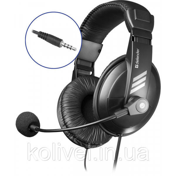 Навушники з мікрофоном Defender Gryphon 750 Black, 4-pin, кабель 2 м (63755) Киев - изображение 2