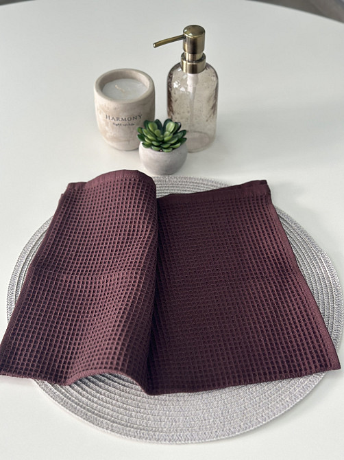 Вафельний рушник Ideal Textile 70х140 см 240 г/м2 (56860827) Коричневий Чернівці - фото 1