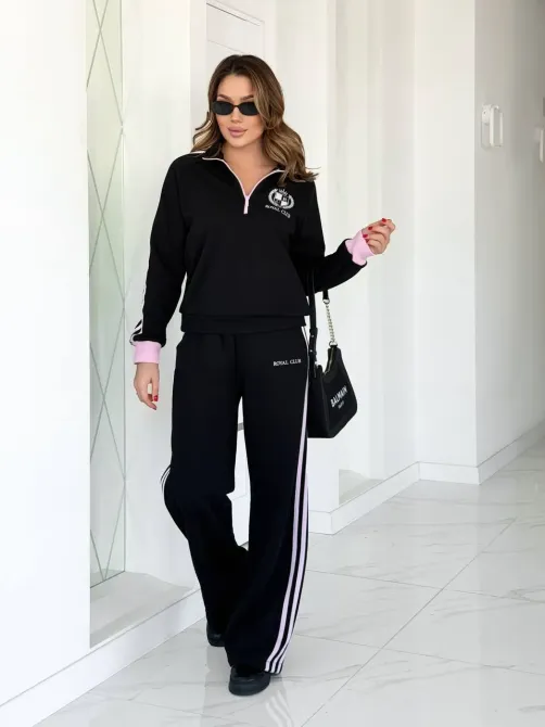 Жіночий костюм із турецької петлі з вишивкою – зручний базовий комплект Одеса - фото 4