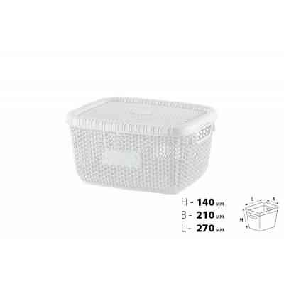 Кошик для зберігання Violet House 1009 Віолетта White 5 л (1009 Віолетта WHITE з/кр. 5 л) Вінниця