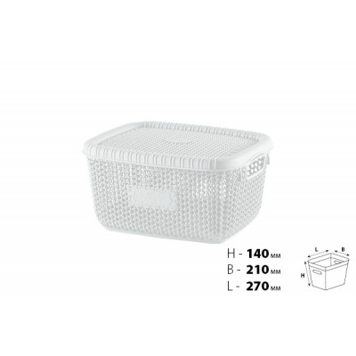 Корзина для хранения Violet House 1009 Виолетта White 5 л (1009 Виолетта WHITE с/кр. 5 л) Винница - изображение 2