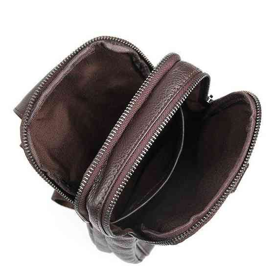 Сумка мужская кожаная через плечо Коричневая (Vintage) Киев