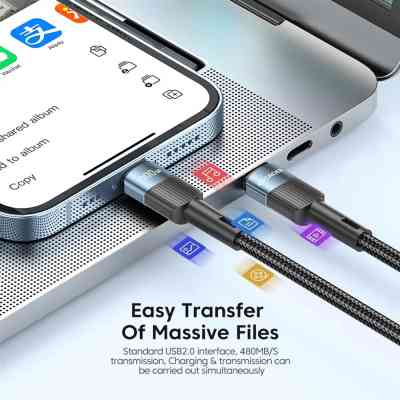 Дата кабель USB-C to USB-C 2.0m 100W blue Essager (EXCTT1-XCA03) Винница