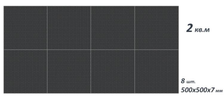 Комплект захисного покриття з резини під лавку штангу гантелі 1х2 м Спортивні покриття Київ - фото 1