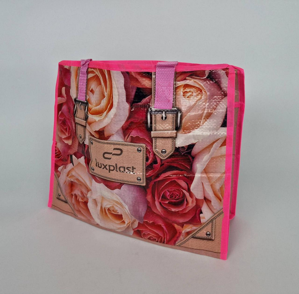 Сумка полипропиленовая на змейке с цветным рисунком  (36*34) Розы (1 шт) Харьков - изображение 2