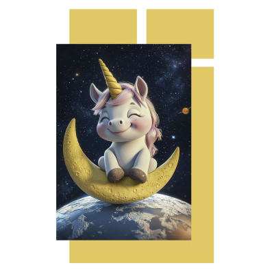 Детский постельный набор Home Line Однорог на месяцы (193167) Винница - изображение 1