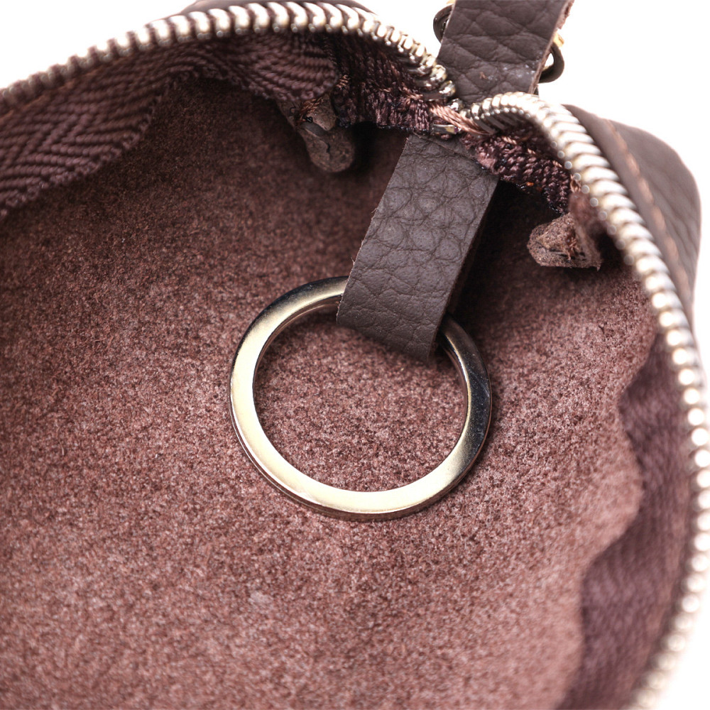 Матовая кожаная ключница Shvigel 16545 Коричневый Киев - изображение 6