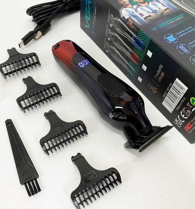 Профессиональная машинка для стрижки, триммер VGR с насадками, электробритва. Харьков - изображение 4