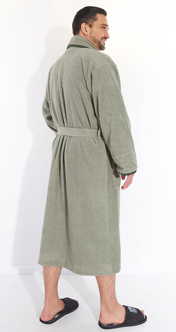 Мужской махровый халат с кантами полезный подарок Киев - изображение 3