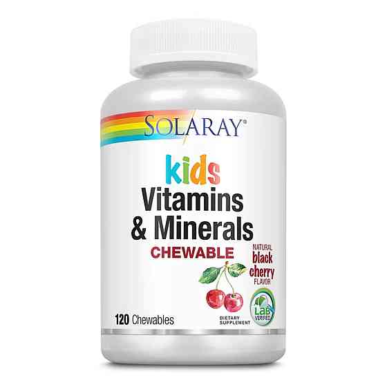 Мультивитамины для детей Solaray Kids Vitamins & Minerals - 120 chewables Black Cherry Киев