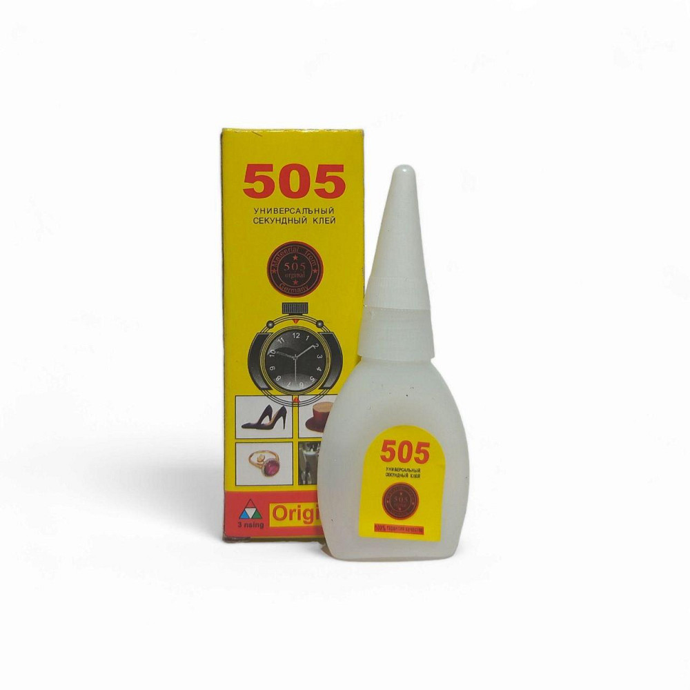 Клей секундний 505 Original 20 г — універсальний суперклей для пластику, гуми, металу, дерева, текстилю Харьков - изображение 2