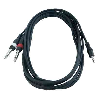 Інсертний кабель RockCable Patch Cable - 2 x TS Jack to TRS MiniJack (1.5m) (RCL 20912 D4) Вінниця