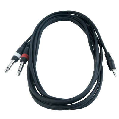 Інсертний кабель RockCable Patch Cable - 2 x TS Jack to TRS MiniJack (1.5m) (RCL 20912 D4) Вінниця - фото 1