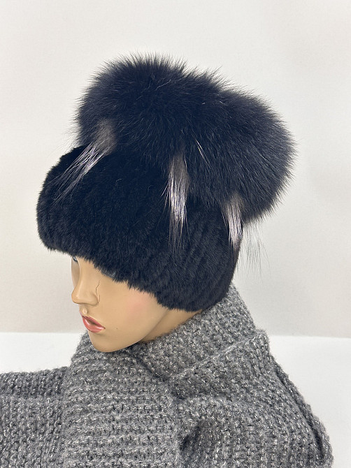 Шапка хутряна жіноча кубанка Венера Чорний Харків - фото 6