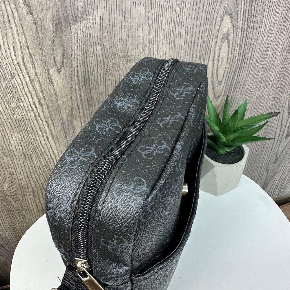 Стильная мужская сумка планшетка на плечо стиль Guess, сумка-планшетка Гесс черная Харьков - изображение 7