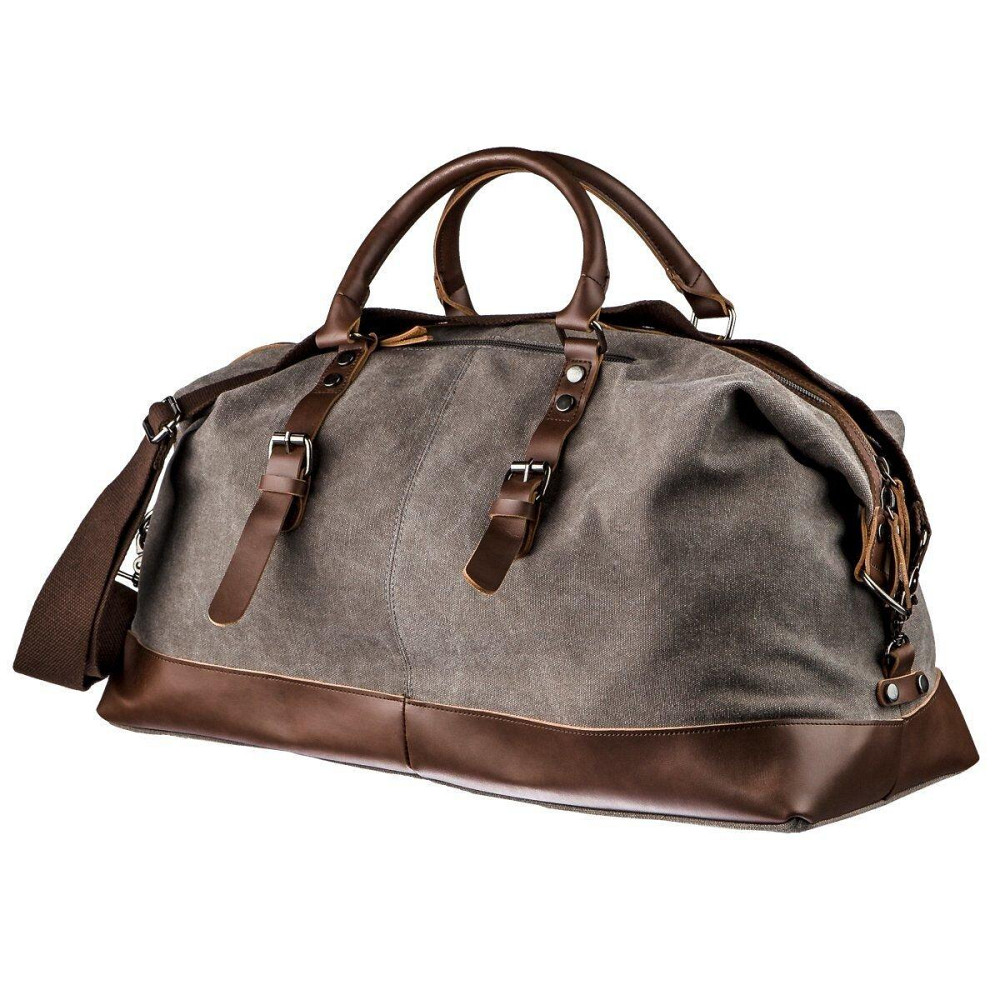 Дорожня сумка текстильна велика Vintage 20165 Сіра Київ - фото 3