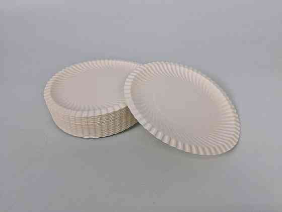 Паперова тарілка біла з ламінацією 100 шт. діаметр 185 мм (1 пачка) Харків