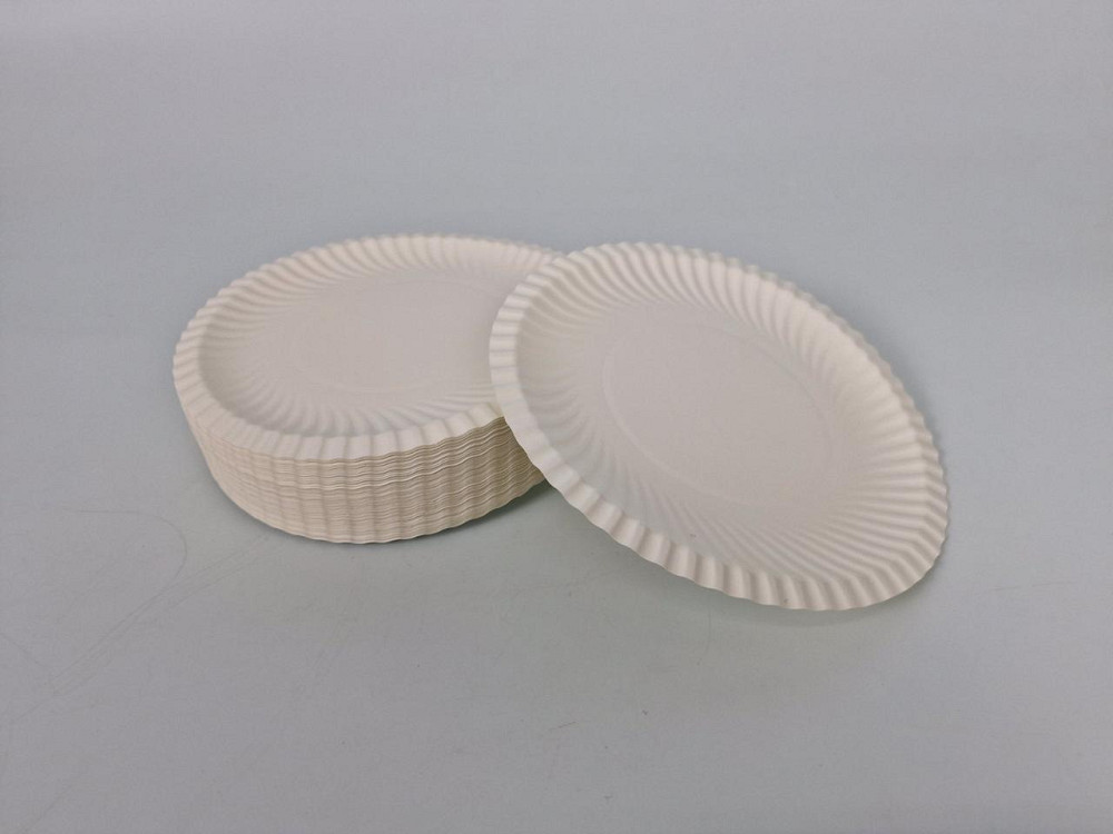 Паперова тарілка біла з ламінацією 100 шт. діаметр 185 мм (1 пачка) Харків - фото 1
