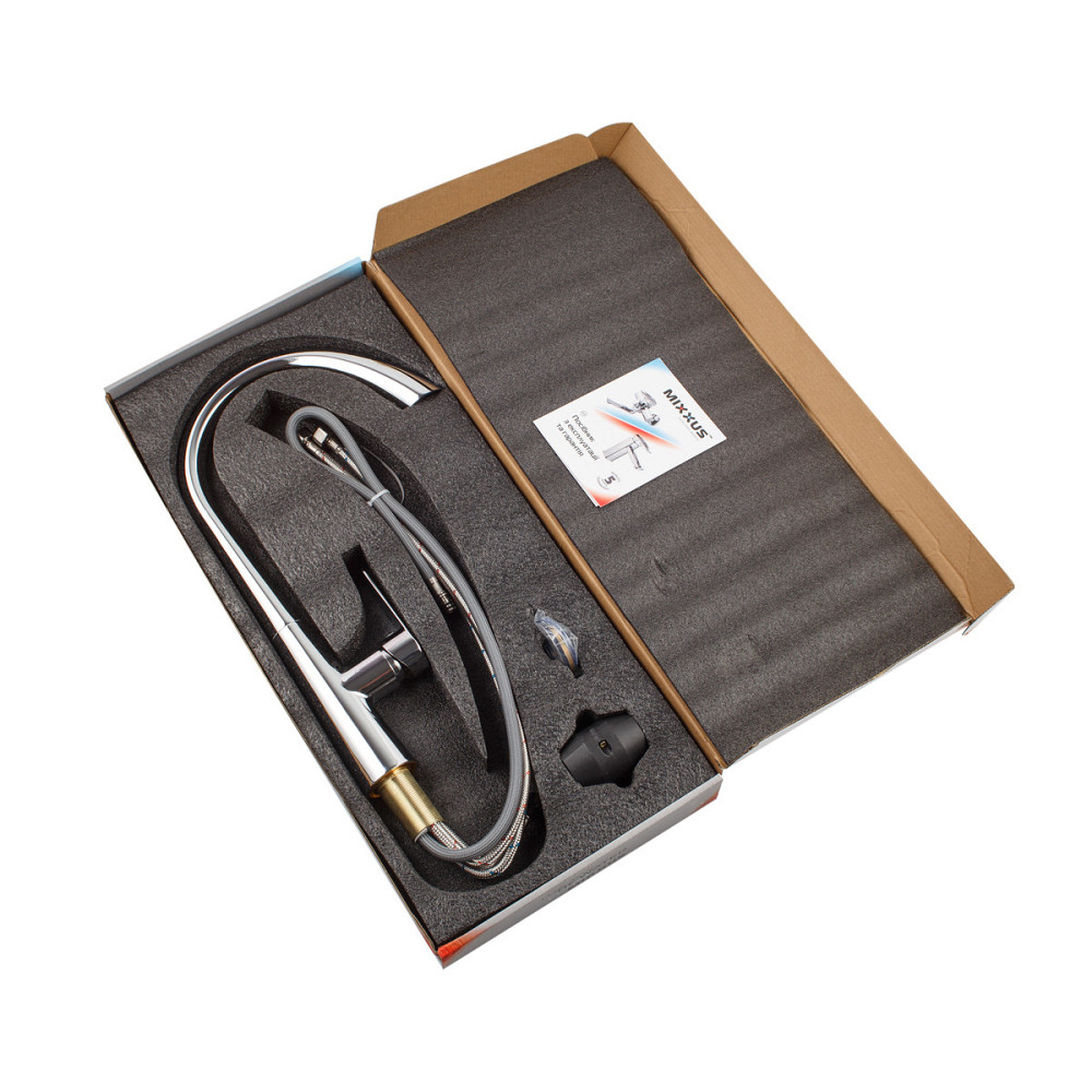 Кухонный смеситель Mixxus Premium WARTA 014 с выдвижным изливом (MI6956) Харьков - изображение 5