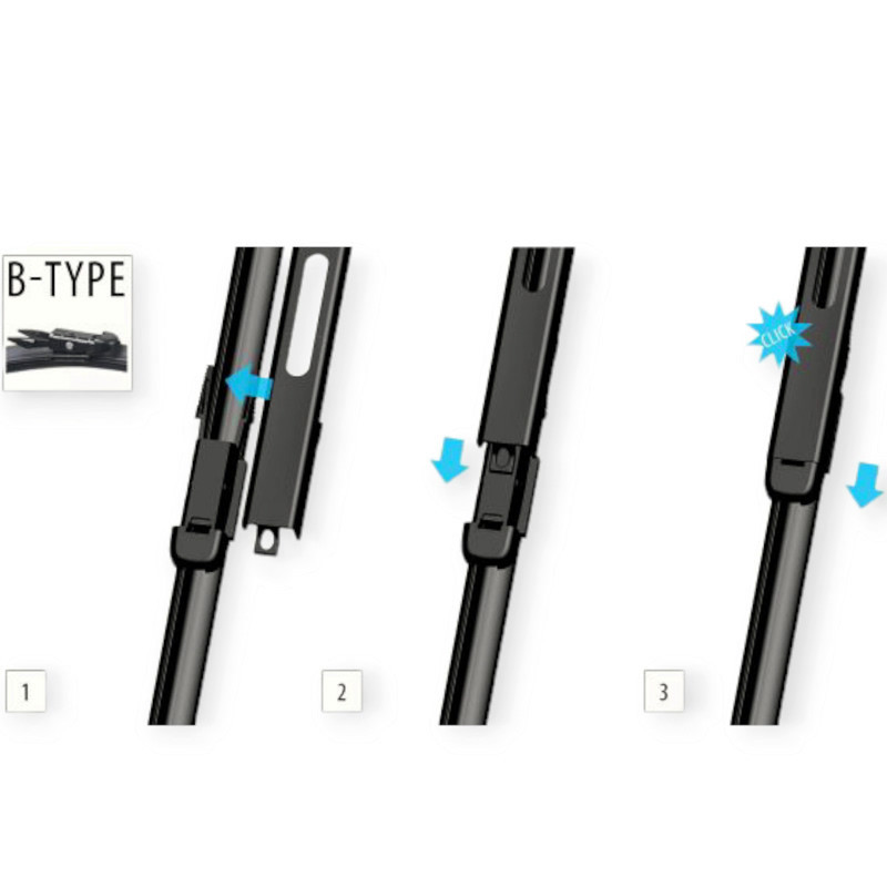 Щетки oximo модельные безкаркасные (к-т 2шт) b-type 700 + 400 мм дворника Мукачево - изображение 3