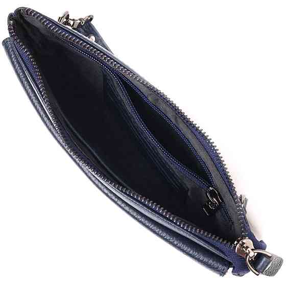 Оригінальний чоловічий клатч із натуральної шкіри CANPELLINI 21545 Синій Київ