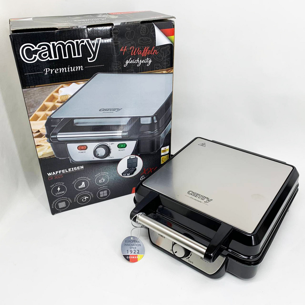 Вафельниця електрична Camry CR 3025 1500Вт для бельгійських віденських вафель з терморегулятором 4 форми UP-53 Львів - фото 4