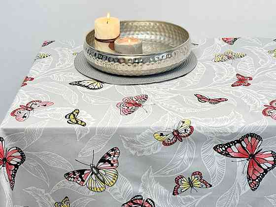 Ecotton Скатертина Ecotton DUCK 170х200 см водовідштовхувальна сіра 5725-13 Метелики Київ