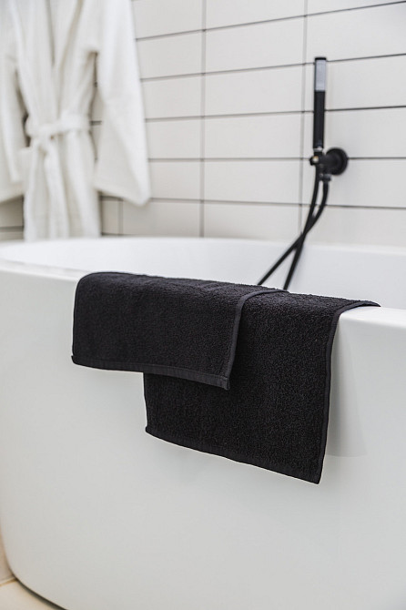 Ecotton Комплект рушників Ecotton 30х50 см махрові 6 шт. серветки для рук 380 г/м²чорний Black Коломыя - изображение 4