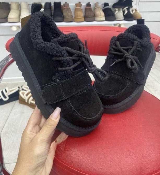 Угги жіночі ITTS 5263-1 чорні (зима, замша натуральна) (6024) Коломия - фото 1