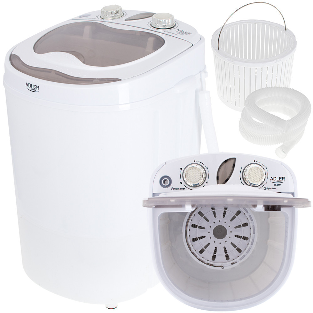 Туристическая стиральная машина до 3 кг переносная с центрифугой Adler AD (8055) 400 Вт Нововолынск - изображение 1