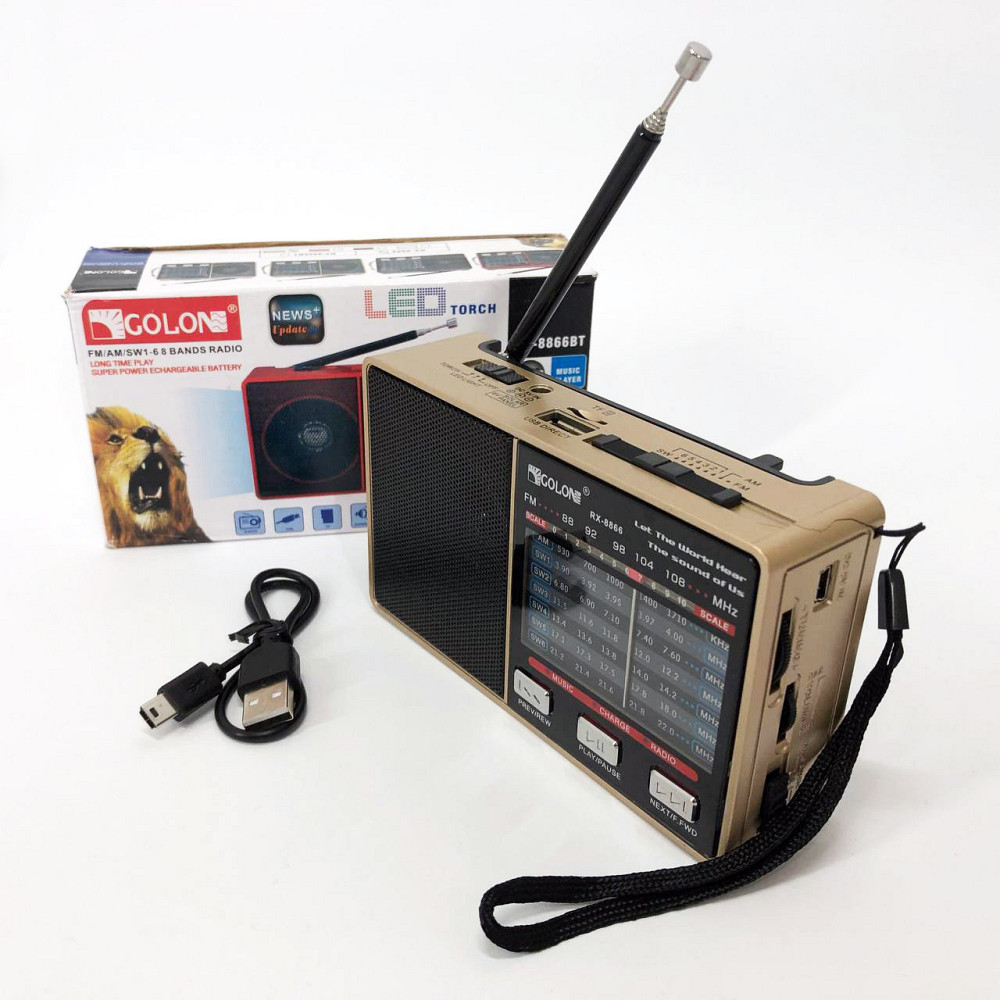 Портативная связь радио GOLON RX-8866, Стационарный радиоприемник, Радиоприемник am fm MB-50 Львов - изображение 2